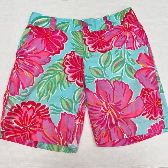LILLY PULITZER Shorely Blue Bellini Bermuda Shorts Floral * women’s 6 ? - Picture 15 of 15